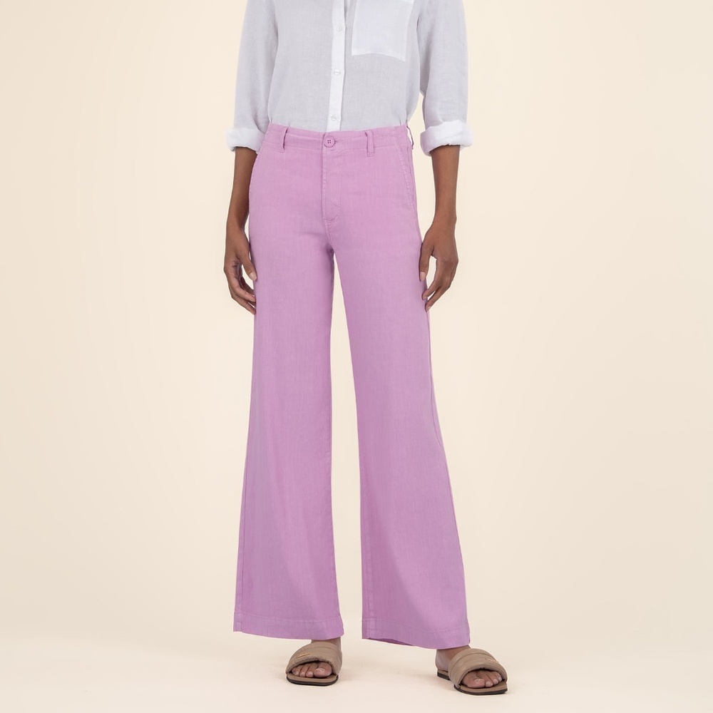 Kut from the Kloth Meg Linen Wide Leg, Petite Size 6P6P / Orchid